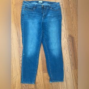 Loft curvy skinny cropped jeans.